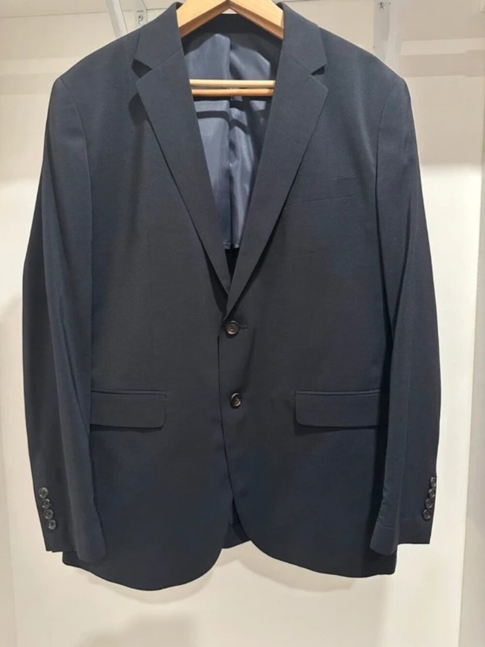 SPAO for Men Korean Brand Stretch Blazer Jacket, Black, Size XL